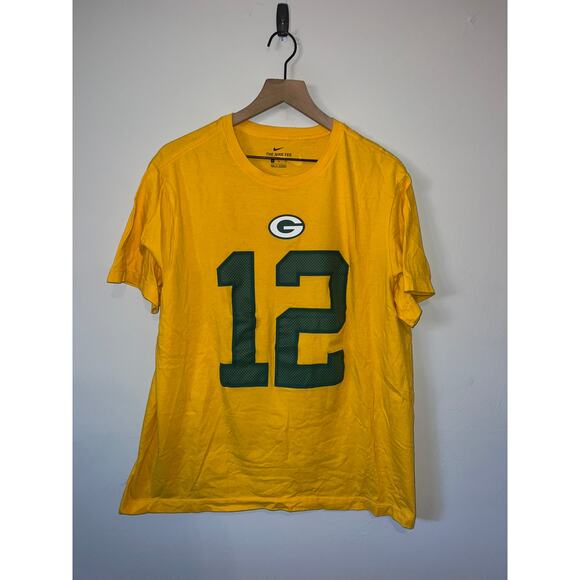 Nike Other - Nike Aaron Rodgers Shirt Green Bay Packers Yellow Tee XL X-Large NFL